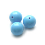 Ronde basic acrylkraal, 16mm, Blauw, 50 st