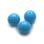 Ronde basic acrylkraal, 16mm, Turquoise, 50 st