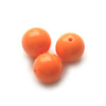 Ronde basic acrylkraal, 16mm, Oranje, 50 st