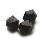 Grote acryl facetkraal, 18mm, Zwart, 25 st