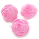 Bloemvormige acrylkraal, fluffy, 25x21mm, Roze, 10 st