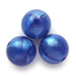 Ronde acrylkraal, gemeleerd, 10mm, Donkerblauw, 100 st