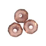 Rondelle kraal, acryl, facet, 6x3mm, Bruin, 50 gr
