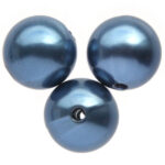 Ronde acrylparel, 14mm, Blauw, 50 st