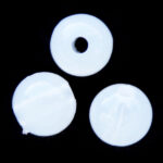Ronde acrylkraal, semi transparant,  8mm, Wit, 100 st
