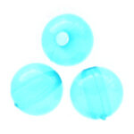 Ronde acrylkraal, semi transparant,  8mm, Turquoise, 100 st