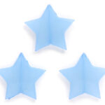 Star, acrylkraal, 30mm, Blauw, 20 st