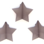Star, acrylkraal, 30mm, Taupe, 20 st