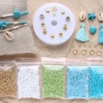 DIY startpakket armbandjes (2mm kraal), Goud, groen, turquoise