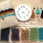 DIY startpakket armbandjes (4mm kraal), Zwart, bruin, groen, tur