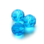 Ronde facetkraal, 12mm, Turquoise, 29 st