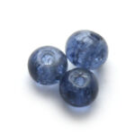 Ronde cracklekraal,  6mm, Paarsblauw, 150 st