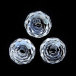 Rondelle kraal, kristal, facet, 4x6mm, Transparant, 70 st