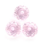 Rondelle kraal, kristal, facet, 4x6mm, Roze, 70 st