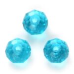 Rondelle kraal, kristal, facet, 4x6mm, Donker turquoise, 70 st