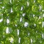 Rocailles van glas, transparant, glans,  4mm, Olijfgroen, 20 gr