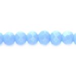 Rondelle kraal, kristal, facet, 4x3mm, Hemels blauw, 90 st