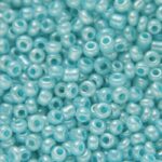 Rocailles van glas, shiny,  2mm, Licht turquoise, 20 gr