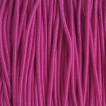 Gekleurd elastiek rond,  1mm, Fuchsia, 10 m