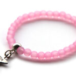 Beach bracelet 6 mm, Roze, 1 st