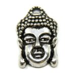 Buddha, metalen hanger, 26x18mm, Antiek Zilver, 4 st
