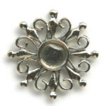 Sterbloem metalen ornament, 25mm, 10 st