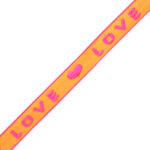 Festival lint – Love, 10mm, Oranje/Roze, 1 m