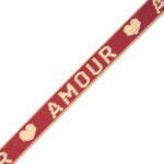 Festival lint – Amour, 10mm, Rood/Wit, 1 m