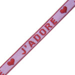 Festival lint – J’adore, 10mm, Roze/Rood, 1 m