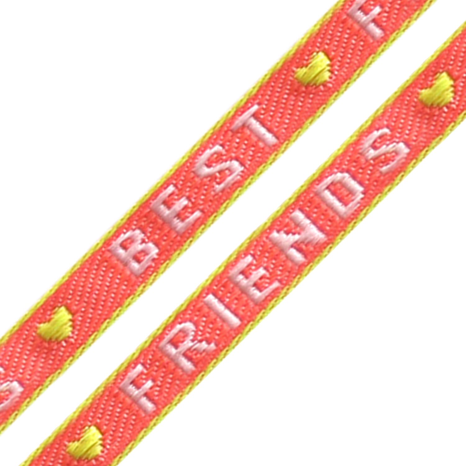 Festival lint – Best friends, 10mm, Fuchsia/Roze, 1 m